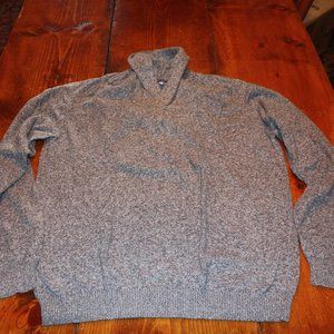Made Cam Newton Shawl Neck Grey Pullover Sweater. Men's Large.